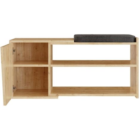 CALICOSY - Banc à chaussures 1 porte L104 cm - Fiona (1/5)