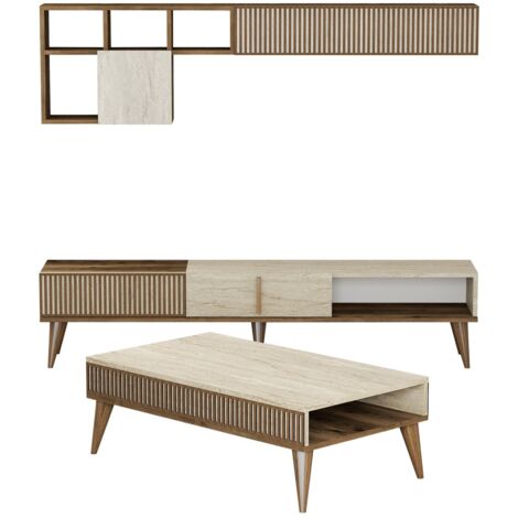 ensemble de meubles de salon Set Noyer Travertine (1/5)