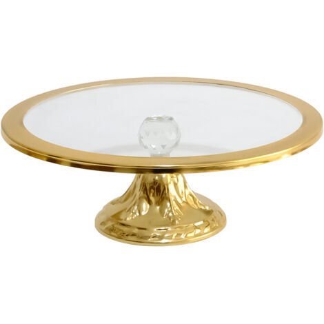 plat à gâteau, plat de service, plat à tarte Assiette du dîner Gold (1/2)