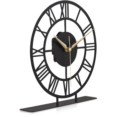 Horloge murale décorative Clock 100% Métal Noir (1/4)