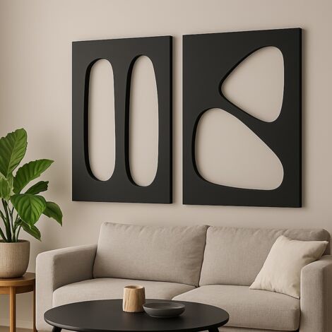 Décoration murale en MDF Painting Noir