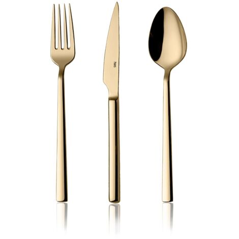 Ensemble de couverts : couteau, fourchette, cuillère Set 100% STAINLESS Acier