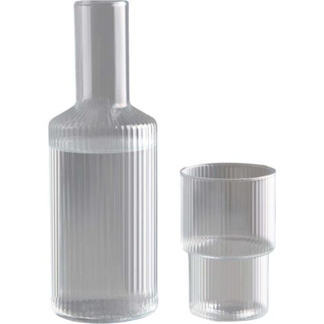 Bouteille en verre bouchon 2 en 1 (1/3)