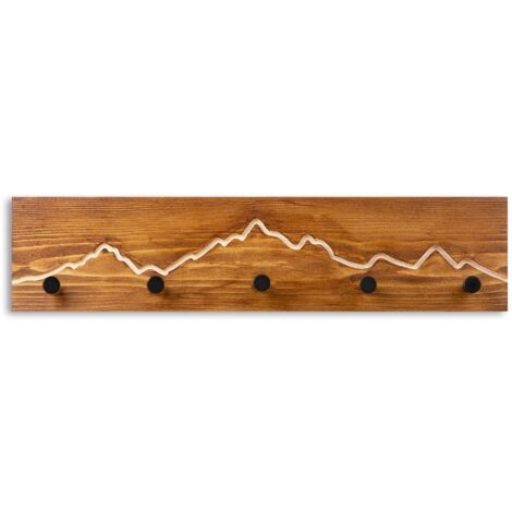 Crochet mural suspendu en bois Hook Noyer Naturel (1/5)