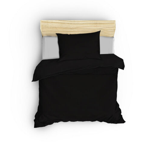 Housse de couette, housse de couette, linge de lit Set Noir (1/5)