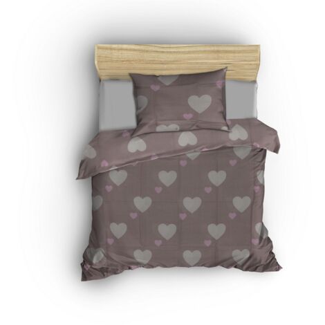 Housse de couette, housse de couette, linge de lit Set Dusty Rose Blanc (1/2)