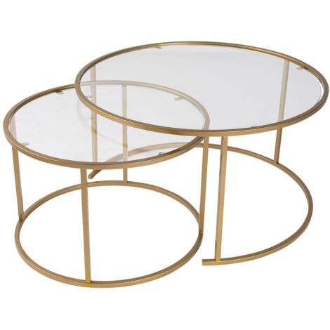 Table basse, table de salon, table d'appoint Set Gold (1/5)