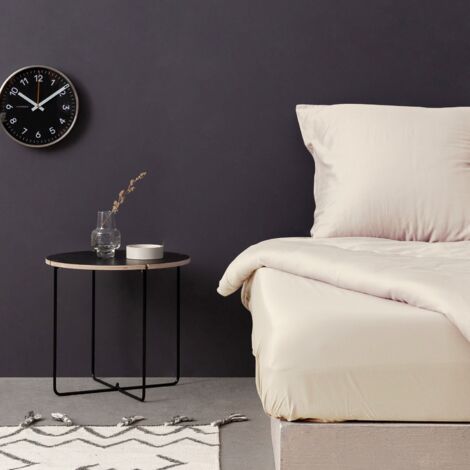 Satin King Fitted Sheet (ES) 160 x 200+30 cm 100% Coton SATIN Cream 125 gr/m² (1/3)