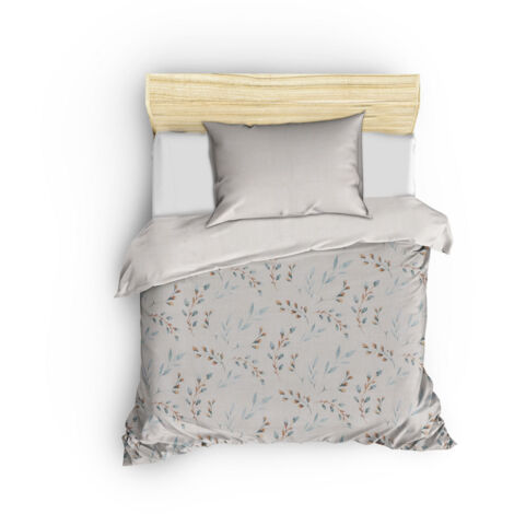 Housse de couette, housse de couette, linge de lit Set 100% Coton Mint Blanc (1/5)