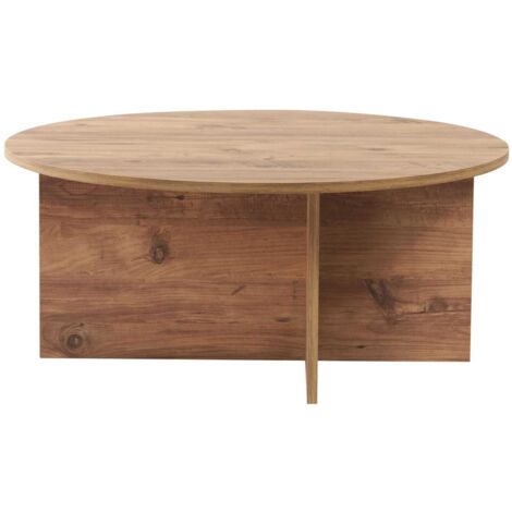 Table basse ronde en aggloméré Soleil