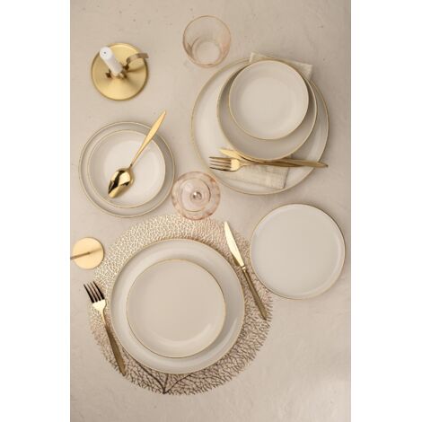 service de table Set 100% Porcelaine Cream
