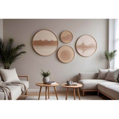 Peinture decorative encadree en mdf 4 pieces huhu300 88648239 88648239 88648239 88648239
