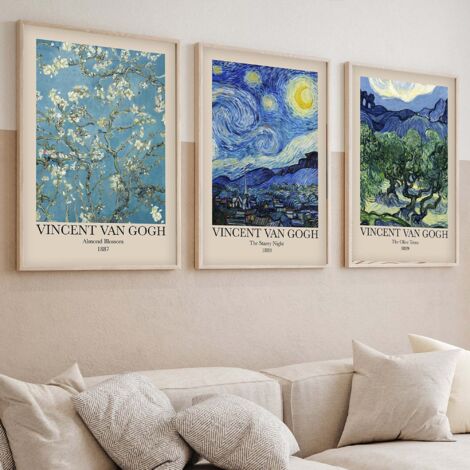 Peinture decorative encadree en mdf 3 pieces huhu269 - 50 x 35 88651426 88651426 88651426 88651426