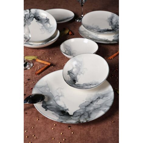 service de table Set 100% Porcelaine Multicolore
