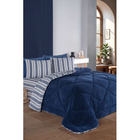 Linge de lit et textiles de chambre Set Navy Bleu (1/4)