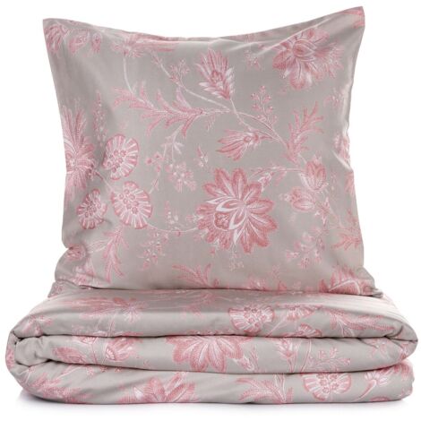 Housse de couette, housse de couette, linge de lit Set 100% Coton Powder (1/5)