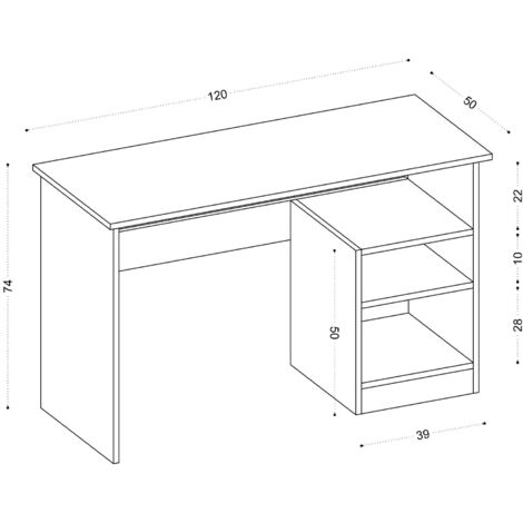 bureau, table de travail, table de bureau Desk Blanc (1/5)
