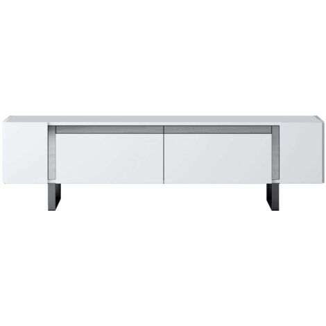 Asir Group Llc – Meuble TV en aggloméré mélaminé 180x30 cm – Pieds métal 16 cm – Design moderne et robuste – Montage requis
