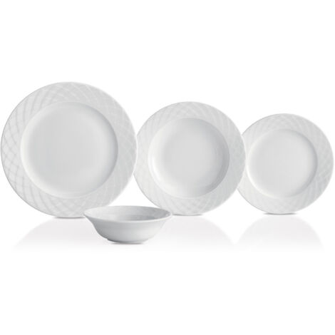 service de table Set 100% Porcelaine Blanc
