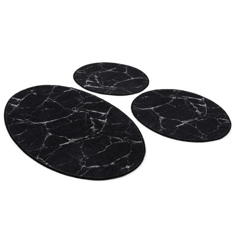 Ensemble de tapis de bain, tapis de douche, protection de sol Set 100% Polyester (1/5)