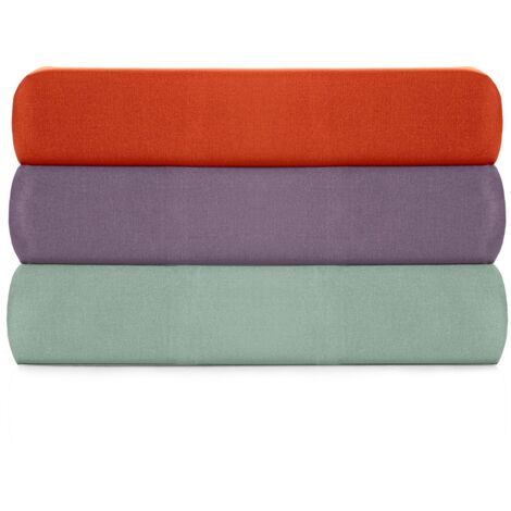 Ranforce Super King Fitted Sheet (ES) 100% Coton RANFORCE Dusty Rose (1/4)