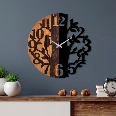 Horloge en bois et métal Clock Arbre (1/5)