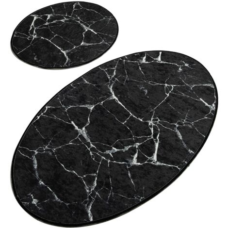 Ensemble de tapis de bain, tapis de douche, protection de sol Set 100% Polyester (1/5)