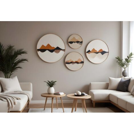 Peinture decorative encadree en mdf 4 pieces huhu298 88650130 88650130 88650130 88650130 (1/2)