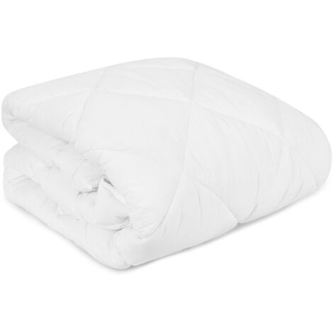 Couette, couette, couverture toutes saisons Quilt 100% Coton Blanc Silicon (1/5)