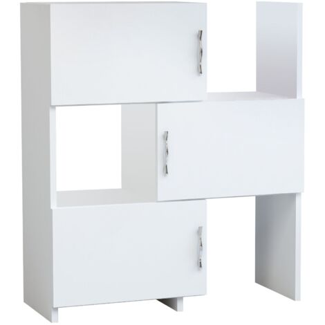 Armoire de rangement multifonctionnelle Cabinet Blanc (1/5)