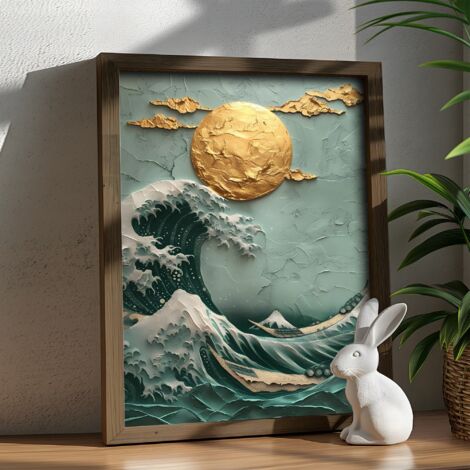 Tableau mural en MDF avec cadre Painting Multicolore (1/3)