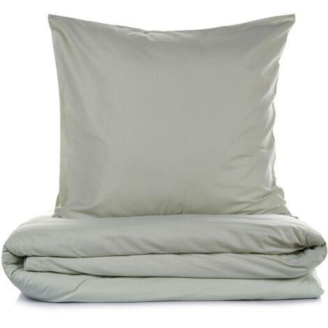Housse de couette, housse de couette, linge de lit Set 100% Coton Sage (1/5)