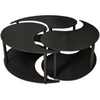 Table basse, table de salon, table d'appoint Set Noir