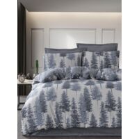 Housse de couette, housse de couette, linge de lit Set Bleu