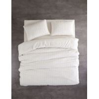 Housse de couette, housse de couette, linge de lit Set Cream Noir