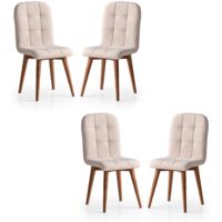 Chaise, siège, chaise de salle à manger Set Cream