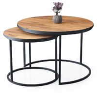 Table basse, table de salon, table d'appoint Meubles de table Table à manger Pin