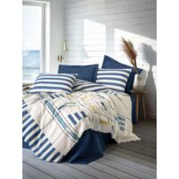 Housse de couette, housse de couette, linge de lit Set Bleu foncé