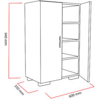 Armoire, meuble de rangement, espace de rangement Cabinet Blanc