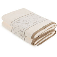 Serviette de bain, serviette de douche, serviette de sauna Set 100% Coton Cream