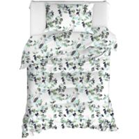 Housse de couette, housse de couette, linge de lit Set Vert Blanc Noir