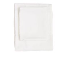 Satin King Fitted Sheet (ES) 160 x 200+30 cm 100% Coton SATIN Blanc 125 gr/m²