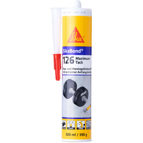 Sikabond-126 Maximum Tack 300ml Bau- und Montageklebstoff Schwarz