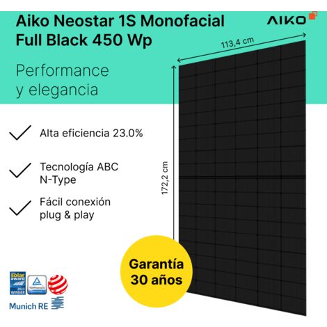 Robinsun Performance 890 Kit Solar 2 Paneles Monofacial 445 Wp + Microinversor 800 W + Fijación 90º + Cable 10m