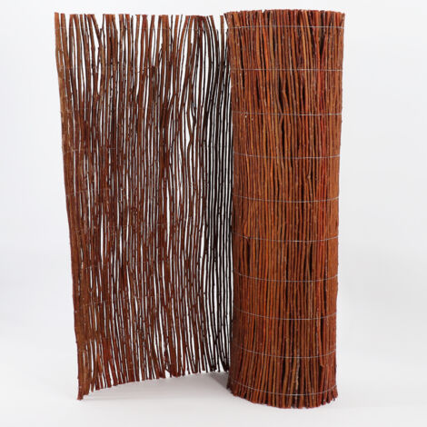 Aquagart Weidenmatte – Sichtschutzzaun 10 M X 100 Cm, Natürlicher Gartenzaun Aus Weide, Mit Drahtumspannung