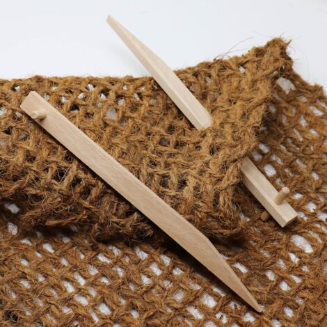 Aquagart Erdanker 100 St/ück aus Buchenholz I Holz Bodenanker Holzpflock f/ür Jute-Gewebe B/öschungsmatte Ufermatte Kokos-Gewebematte I Befestigungspfl/öcke L/änge 30 cm I Holzanker mit Querd/übel