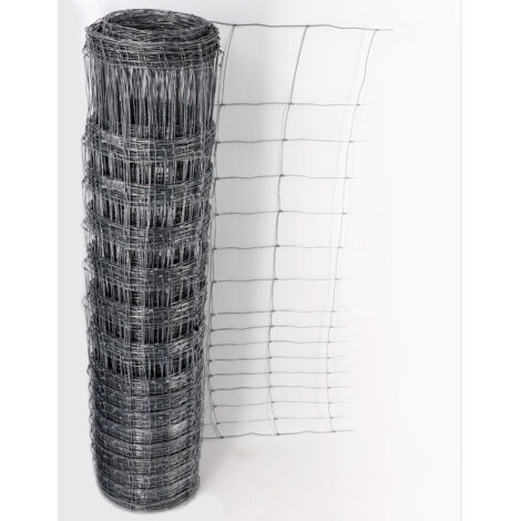 Aquagart 50m Wildzaun Forstzaun Knotengeflecht 150/12/30 + Pfosten