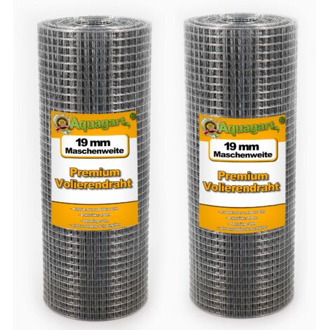 Aquagart 200m X 0,5m Volierendraht 25mm Drahtgitter Schweissgitter Drahtzaun Drahtgeflecht