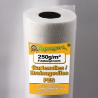 120m² Geotextilvlies Gartenvlies Unkrautvlies Teichvlies 250g 1,6m