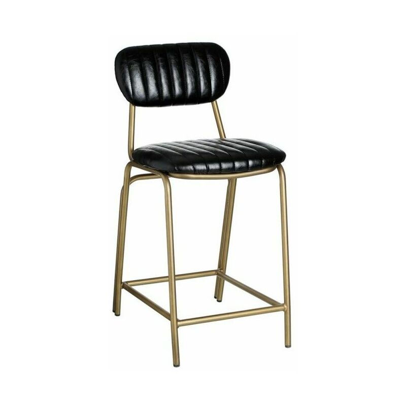 Tabouret de bar scandinave Dani noir 65 cm